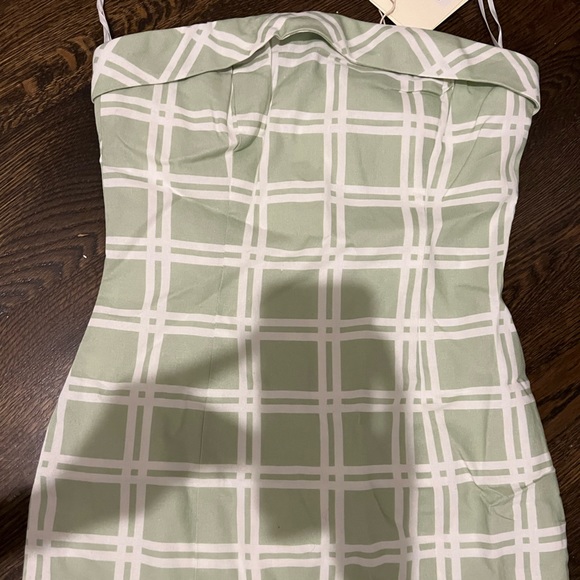 Peppermayo Exclusive - Love My Way Tube Dress - Sage Check - Picture 7 of 9